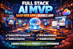 build full stack ai mvp saas web app, bubble app, saas website