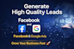 high quality lead generation using facebook and google ads