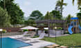 do landscape design, garden design, backyard rendering, swimming pool, site plan