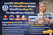 fix wordpress issues fix wordpress errors wordpress bug fix wordpress website