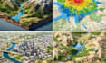 design realistic 3d terrain map, topographic map, landscape and 3d printable map
