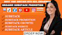 create and optimize your substack setup and substack promotion