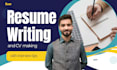 professionally write resume ,rewriting ,cv making ,cover letter