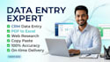do professional CRM data entry and PDF to excel conversion