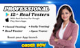 do app testing 12 testers software tester closed app testing google play ios QA