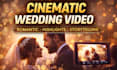 edit cinematic wedding video and event highlights