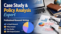 write professional case studies and public policy analysis