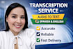 transcribe spanish or english audio