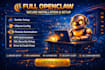 do full openclaw installation and environment setup claude, openai for open claw