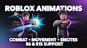 make roblox combat animation, r6 r15 movement,