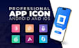design modern minimalist app logo mobile ios android startup tech app icon