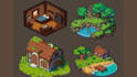 isometric pixel art pixel game art 2d sprite sheet pixel map assets background
