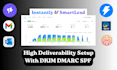 set up instantly or smartlead with high email deliverability