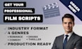 write your screenplay movie script, screenwriting, script writing