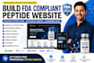 build fda compliant peptide website research peptide store supplement website