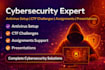 do with cybersecurity assignment, ctf challenges, antivirus setup, presentations
