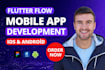develop flutterflow, fintech app design, ui design with app prototype