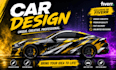 creat professional racing car wrap itasha car wrap design