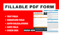 create fillable pdf form editable interactive pdf form application form design