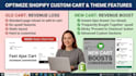 do shopify liquid coding, custom cart and theme customization