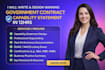 write and design winning government contract capability statement in 12hrs