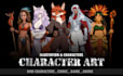 paint character design, concept art and illustrations