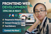 frontend web development responsive website html css javascript reacct