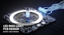 design led ring light pcb with battery and usb c charging circuit
