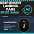 create responsive landing page using HTML CSS javascript