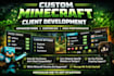 create a custom minecraft client with advanced mods and custom gui