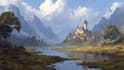 do fantasy background and landscape