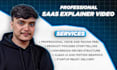 create animated saas explainer video, software demo video with voice
