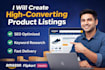 create SEO optimized amazon, flipkart and shopify product listings