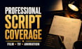 deliver script coverage with clear next steps