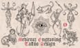 create engraving medieval tattoo by real tattoo artist