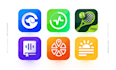 design a modern minimalist app icon for ios and android