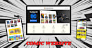 comic website, comic art, webtoon, comic store, website design, webcomic, anime