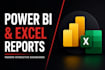 design interactive power bi dashboards, KPI reports, and excel dashboards