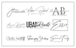 create a scripted, cursive, handwritten, signature logo