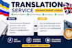 translate russian or ukrainian text to english manually