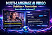 develop saas multi language ai video subtitle generator website, ai auto caption