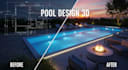 pool design 3d rendering backyard pool patio deck landscape design