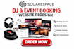 redesign squarespace website dj website event booking website nightlife website