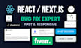 build or fix your react next js frontend UI and full stack web app