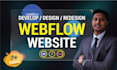 develop webflow website, design or redesign or customize webflow templates