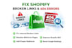 fix shopify technical seo issues broken links 301 redirect 404 errors 302