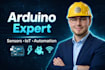 do arduino programming, esp32, esp8266, iot projects and sensor interfacing