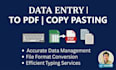 do fast data entry, typing, copy paste and PDF to excel