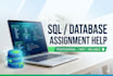 help in sql queries, database assignments, and projects