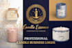 design premium candle logo, label, packaging